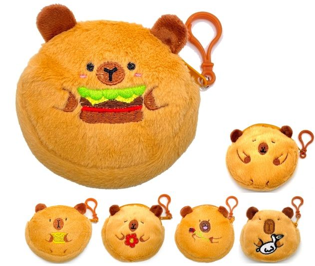Pluche portemonnee Capybara 10,5 cm