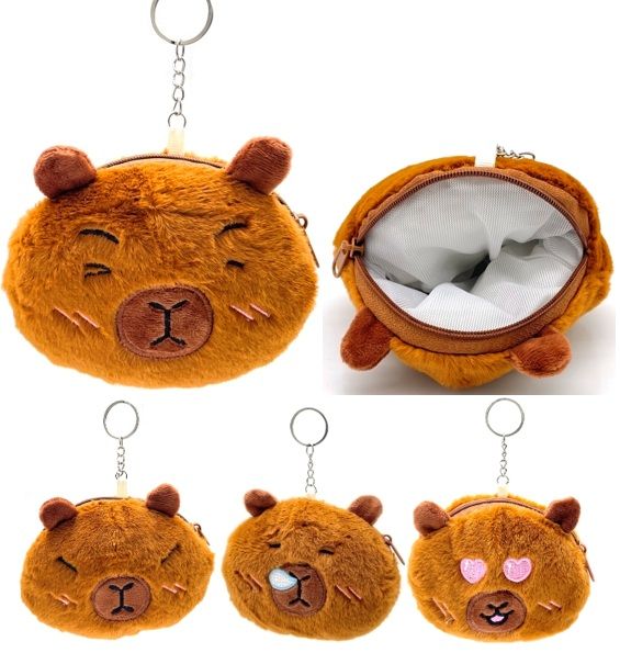 Pluche portemonnee Capybara 11,5 cm