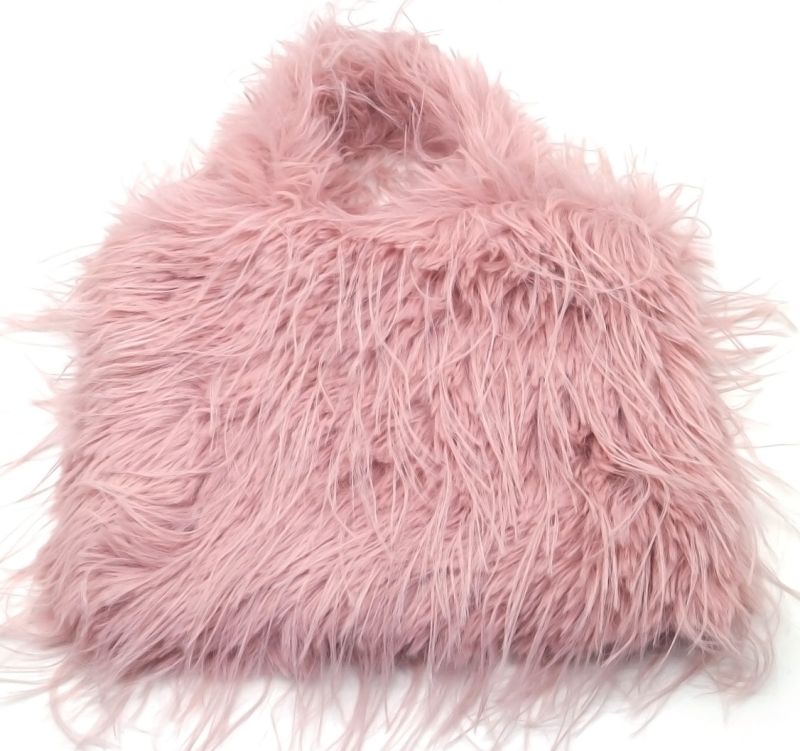 Pluche tas 30x24cm lange haartjes